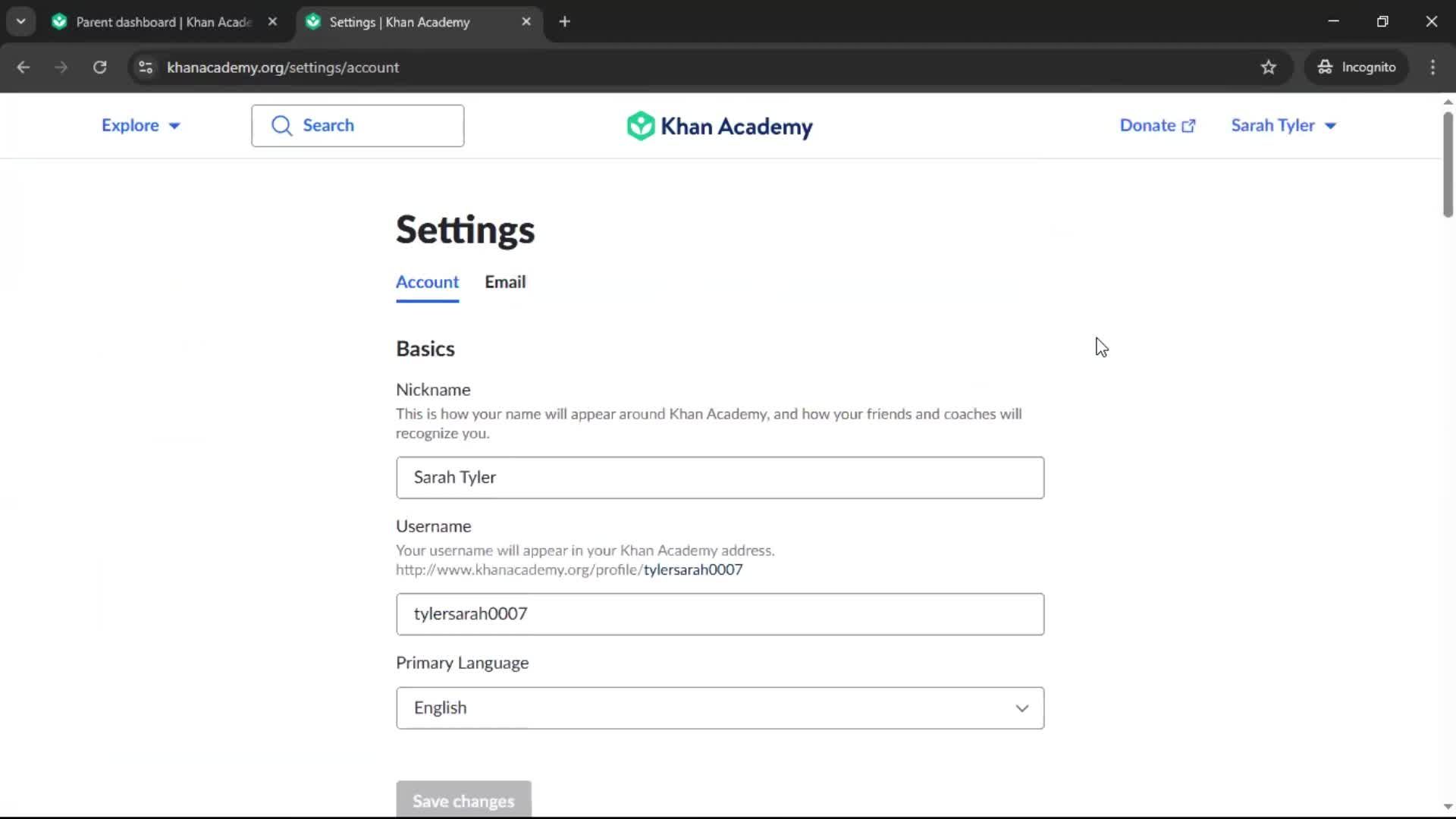 General browsing screenshot