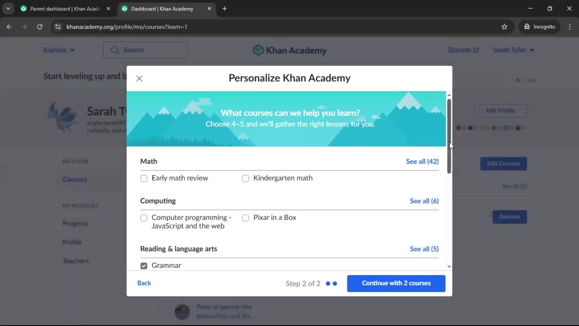 General browsing screenshot