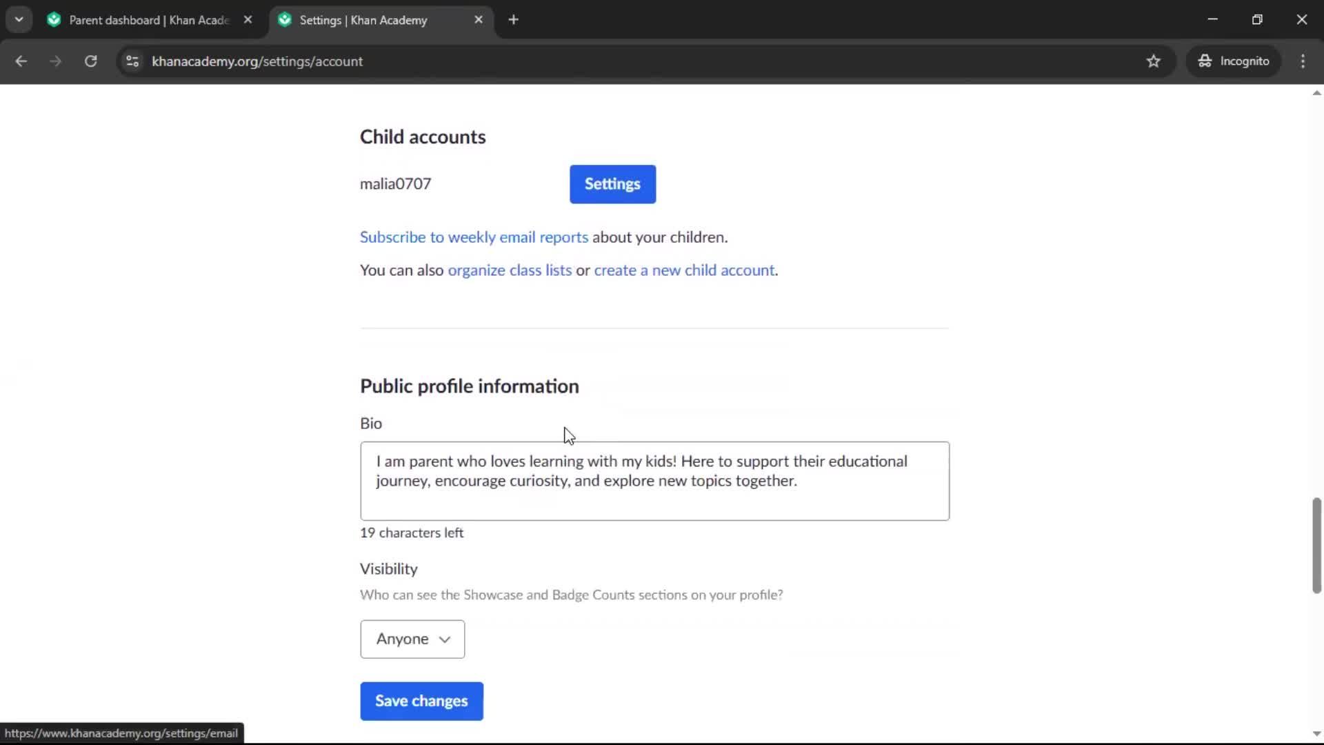General browsing screenshot