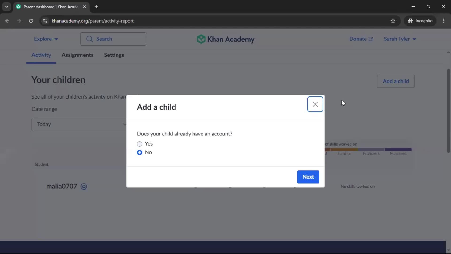 General browsing screenshot