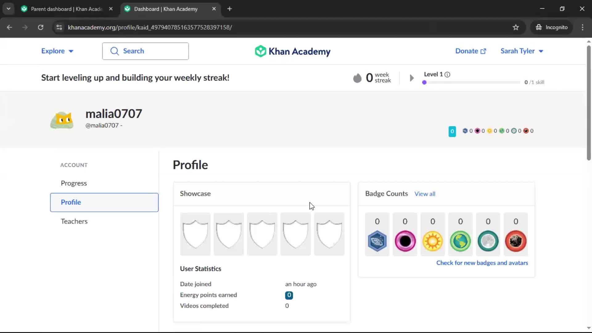 General browsing screenshot