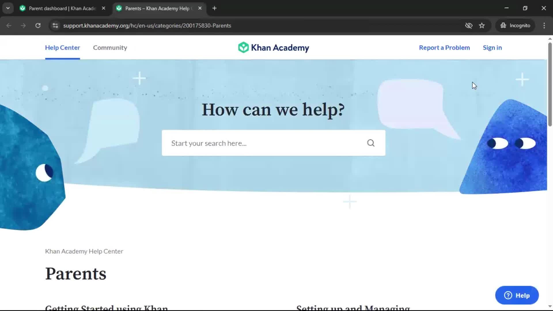 General browsing screenshot