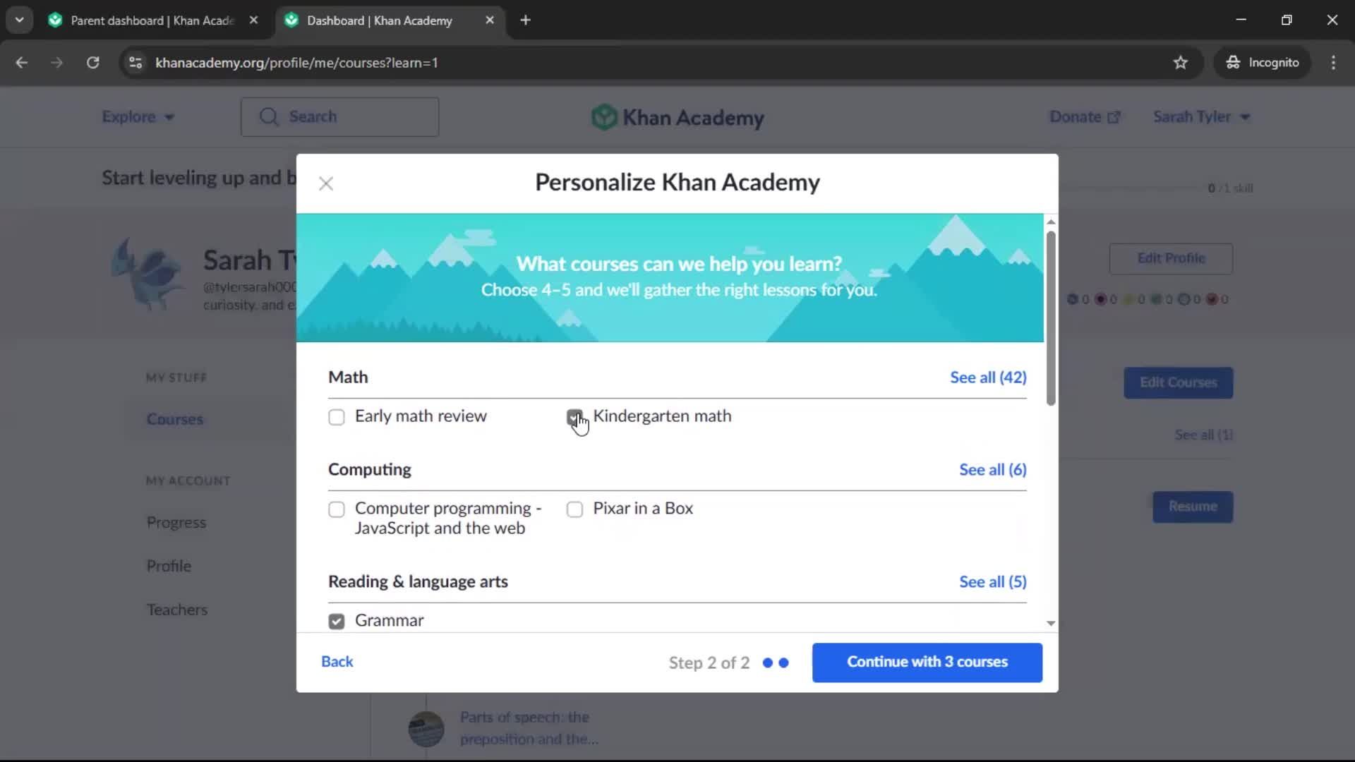 General browsing screenshot
