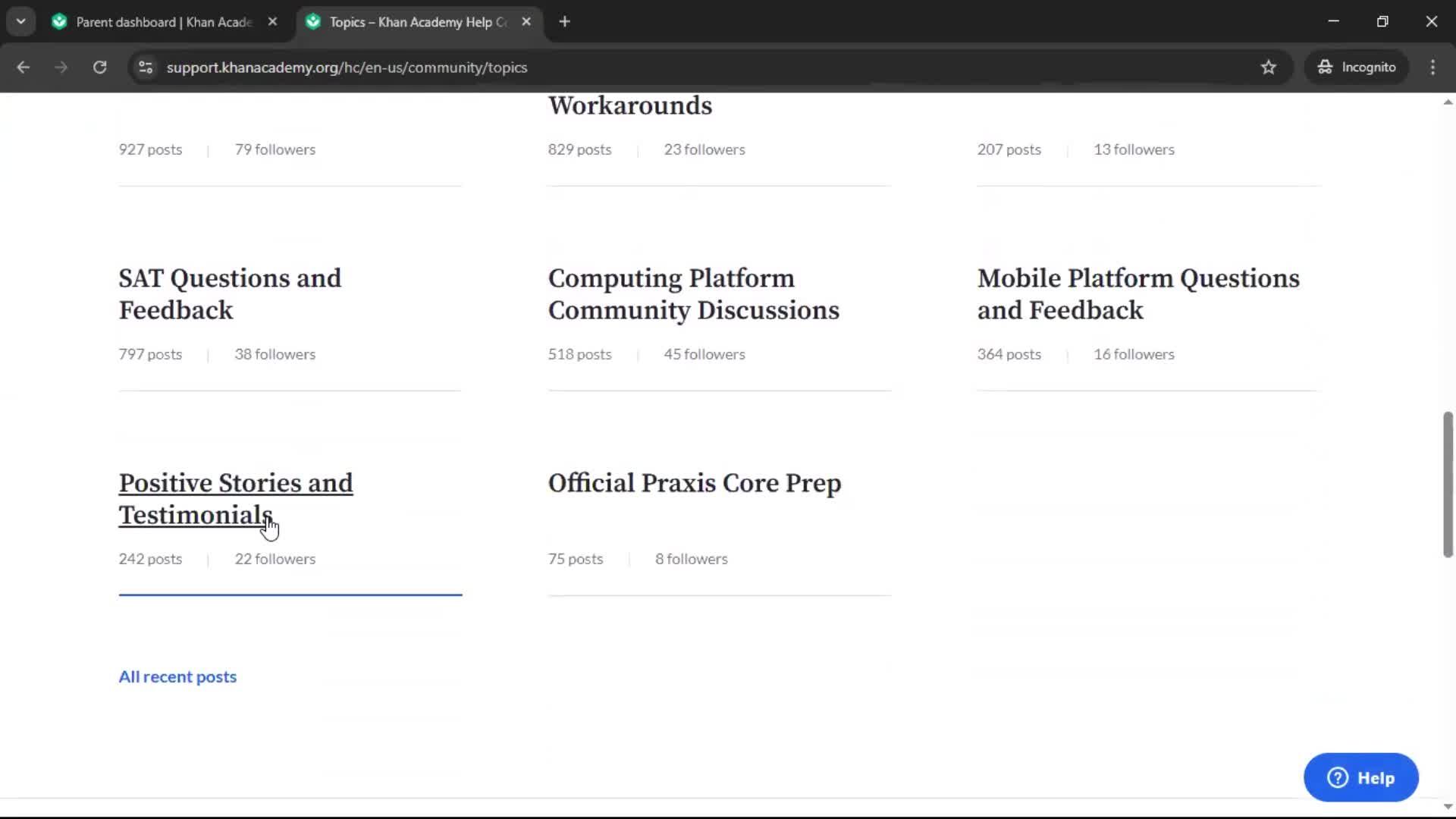 General browsing screenshot