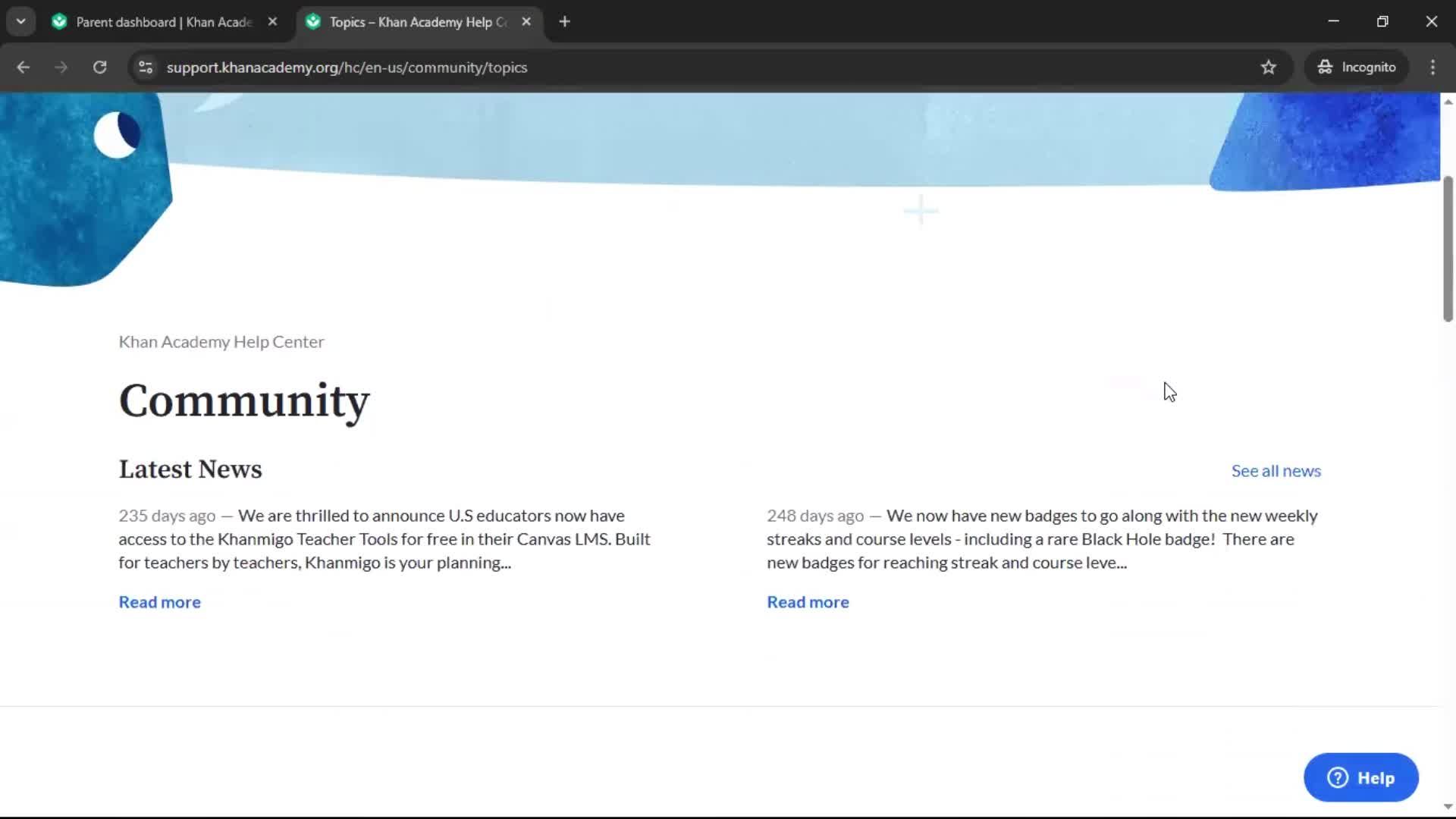General browsing screenshot