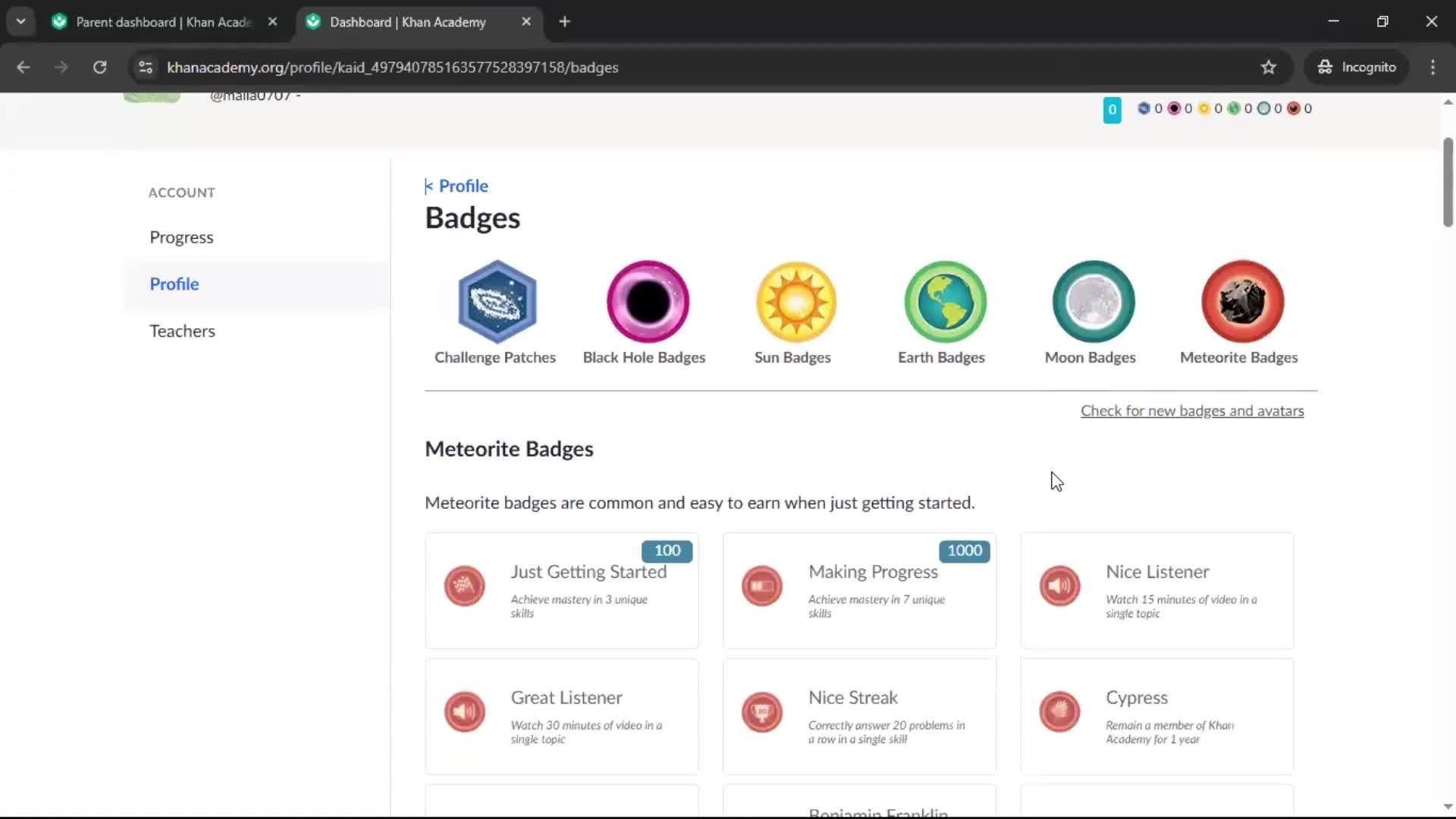 General browsing screenshot