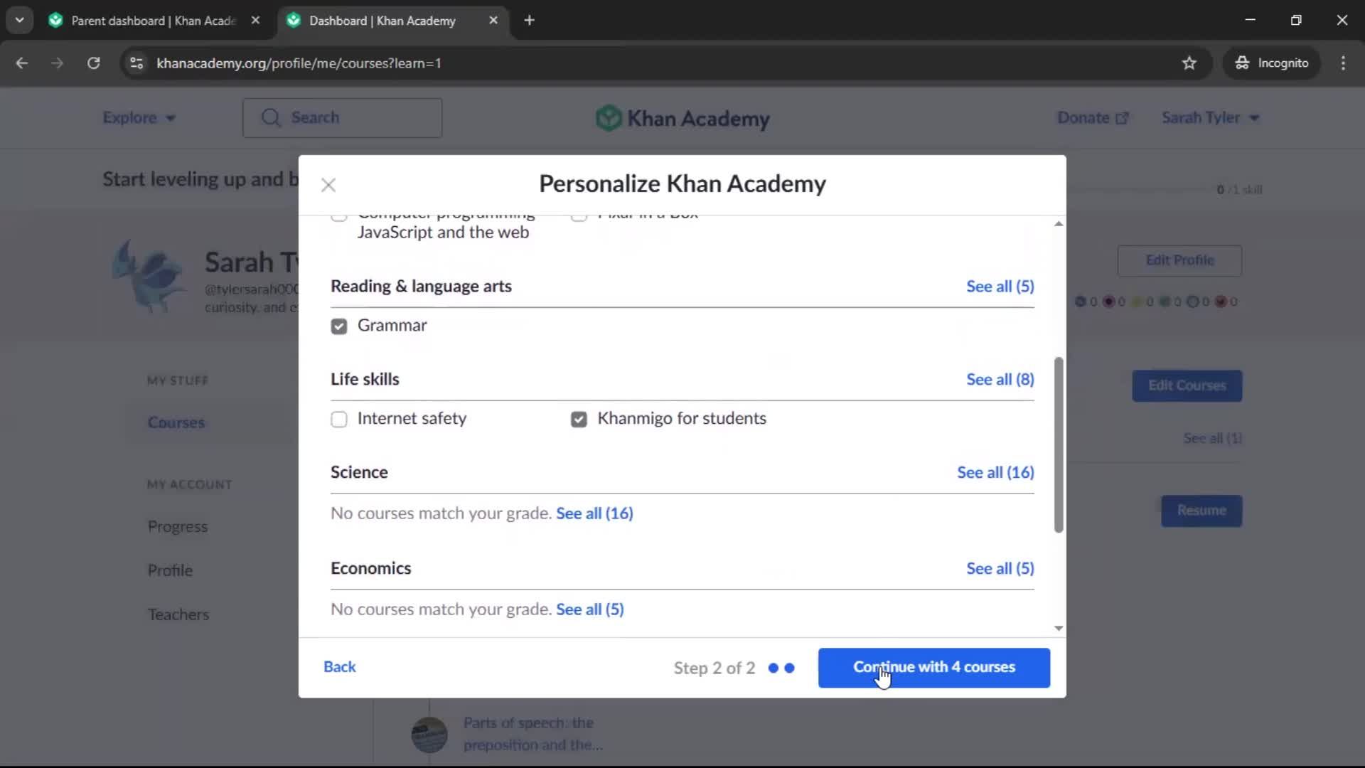 General browsing screenshot