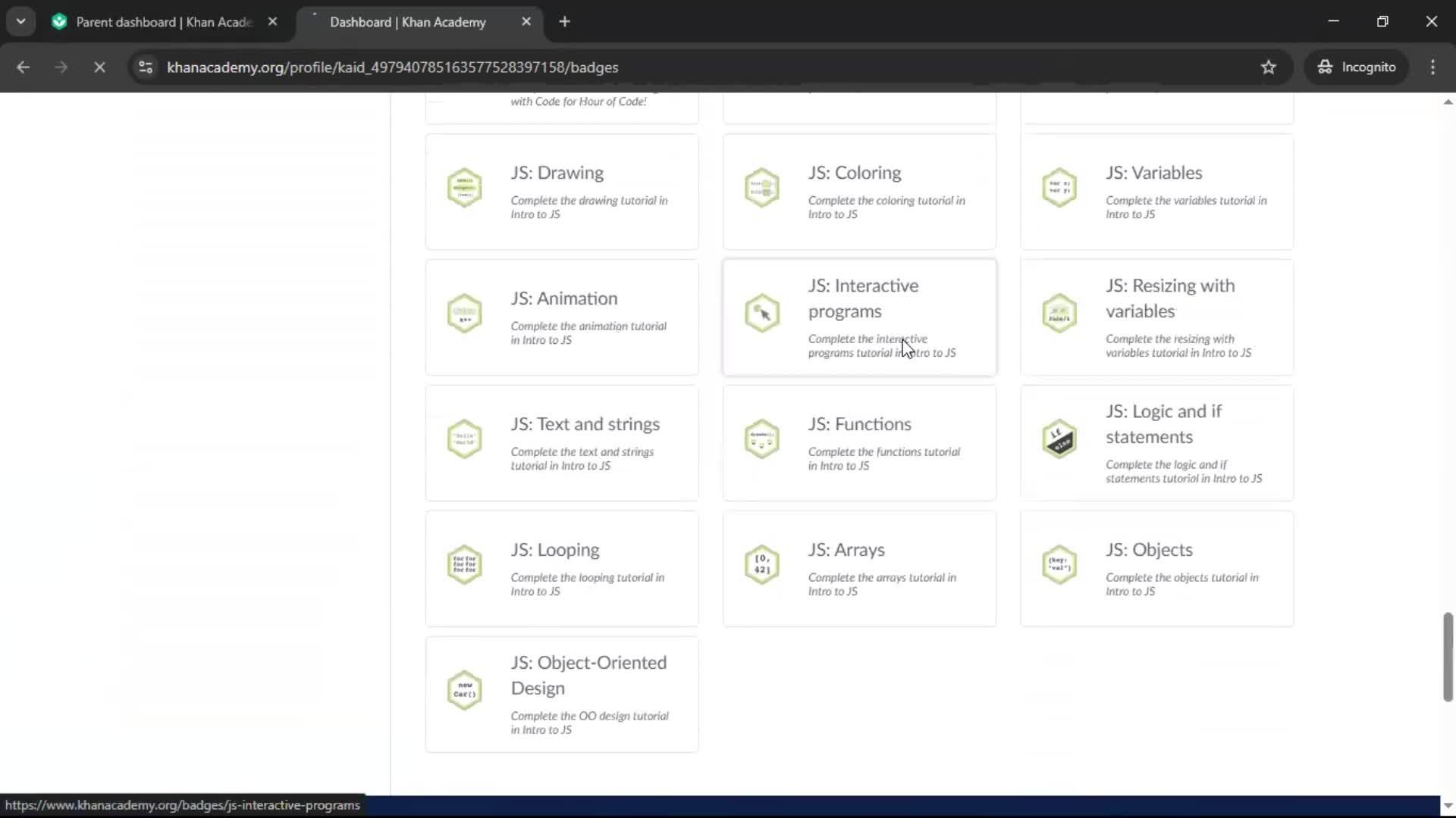 General browsing screenshot