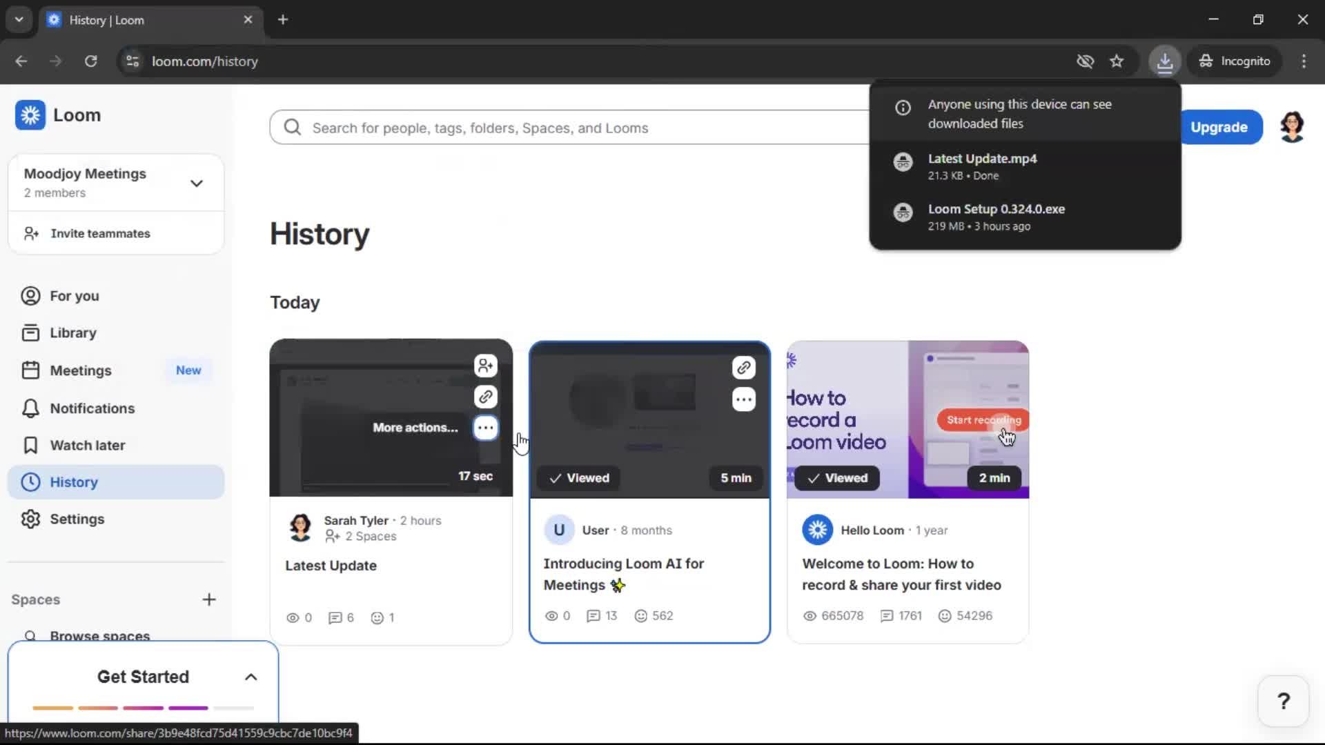 General browsing screenshot