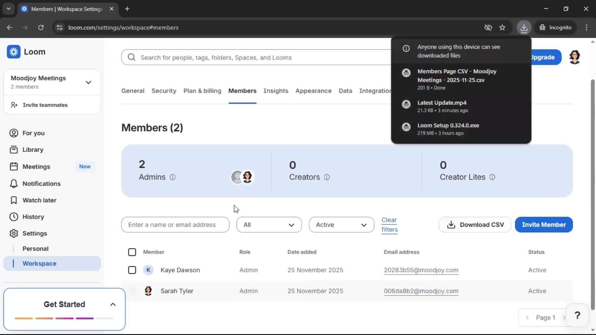 General browsing screenshot