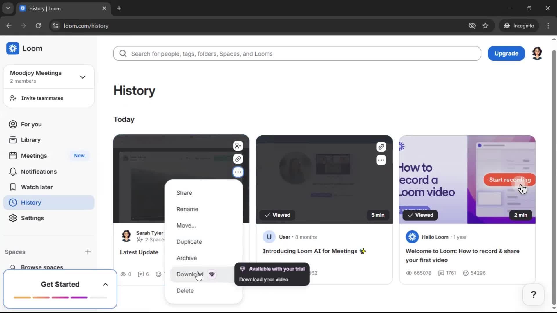 General browsing screenshot