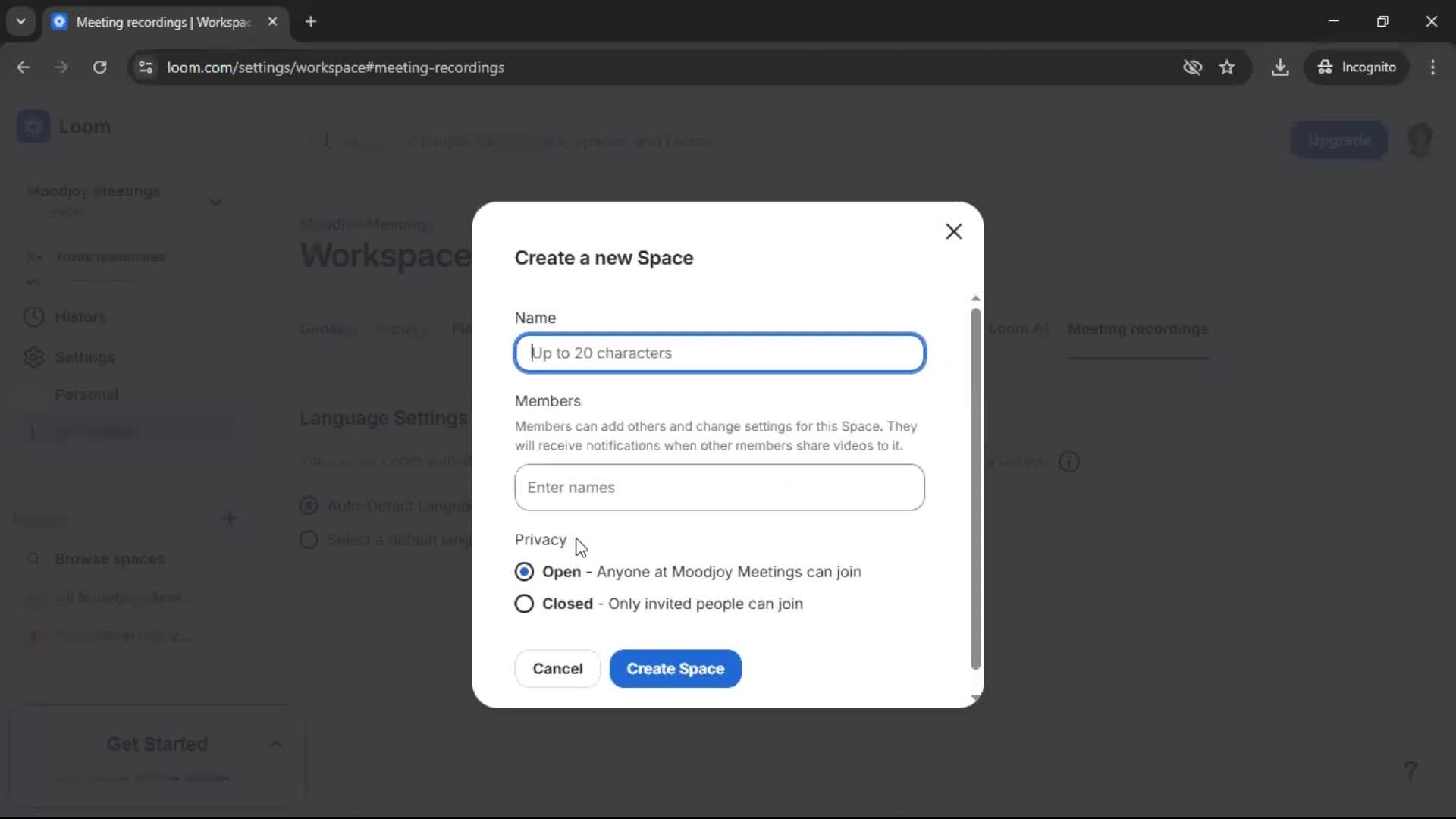 General browsing screenshot