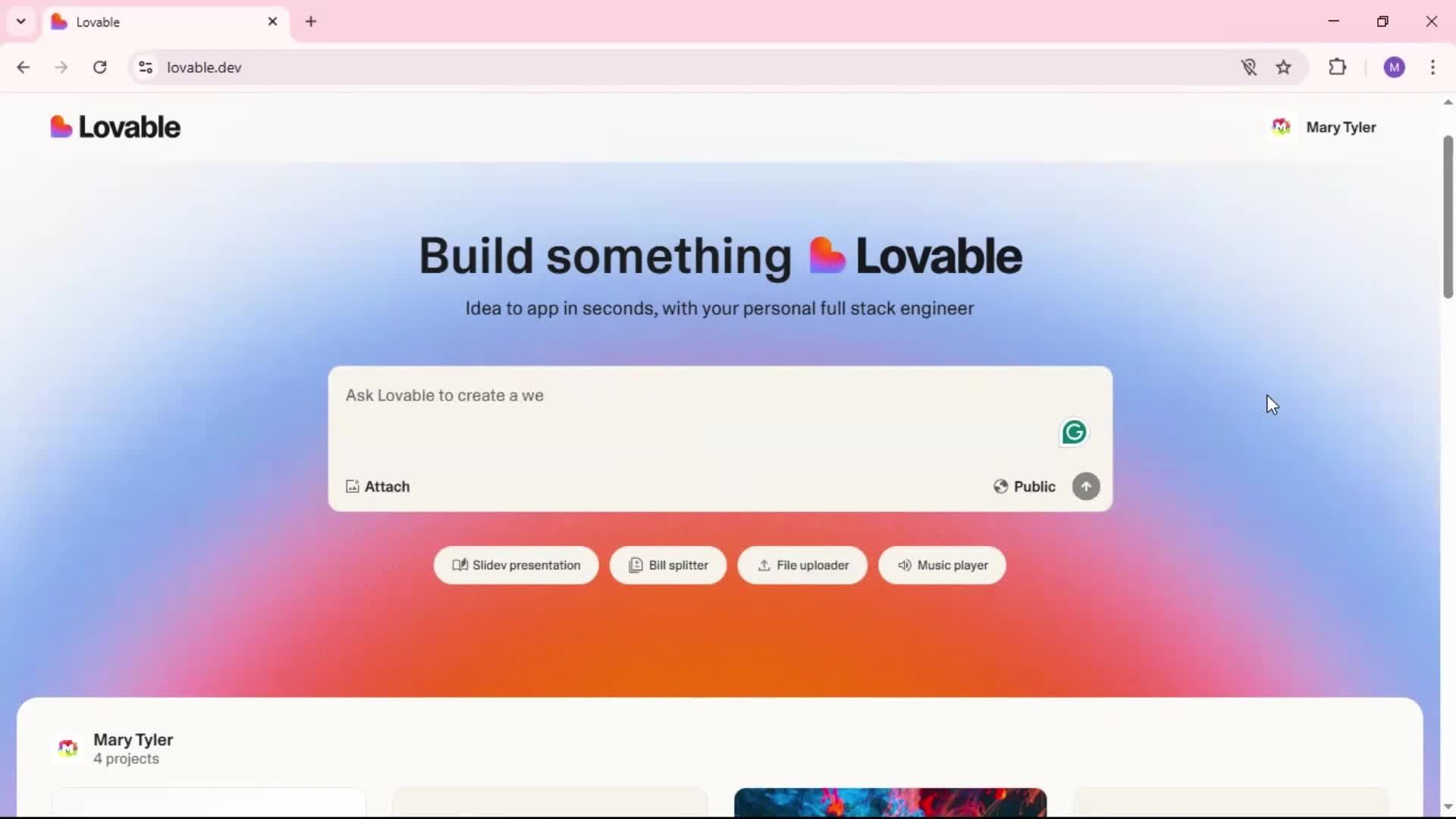 General browsing screenshot
