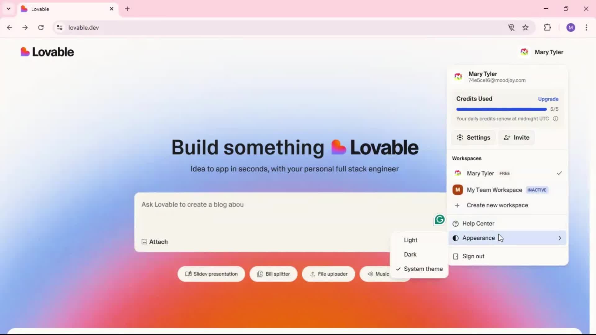 General browsing screenshot