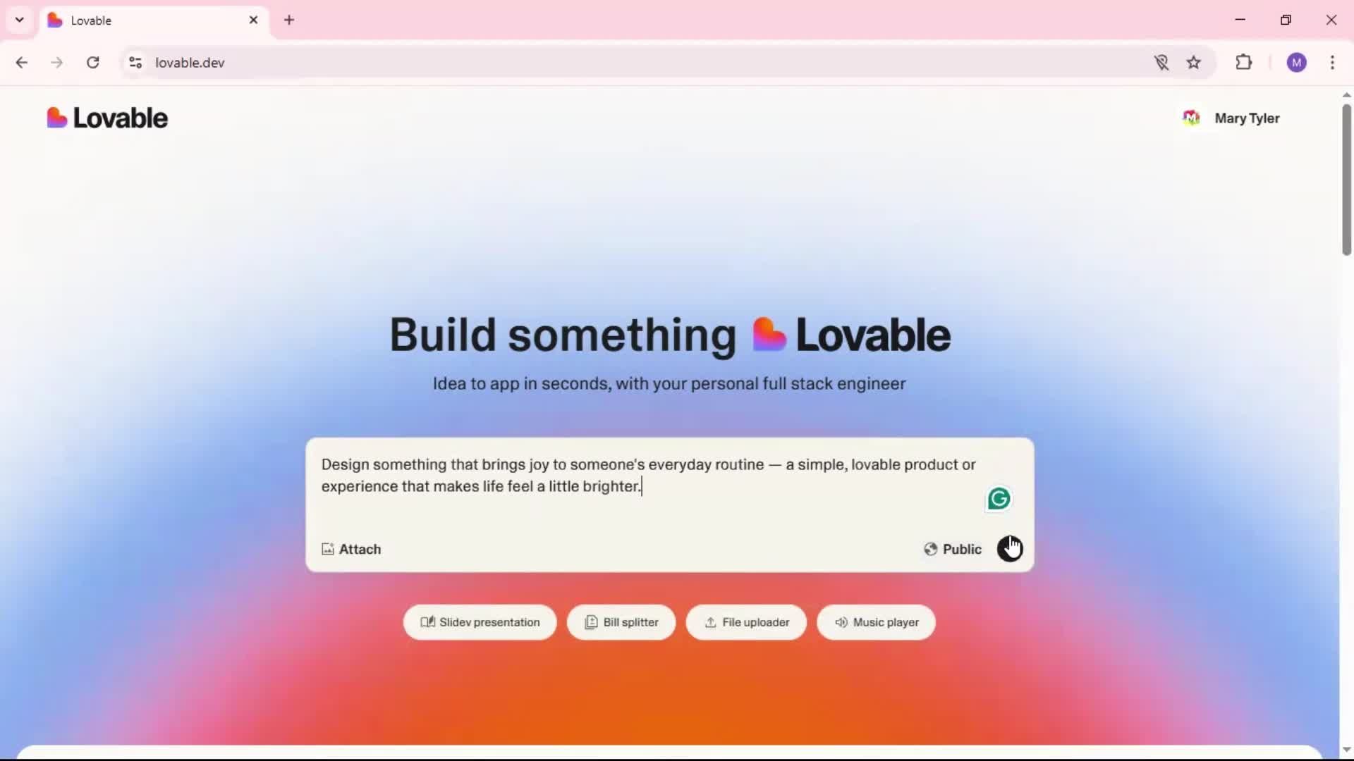 General browsing screenshot