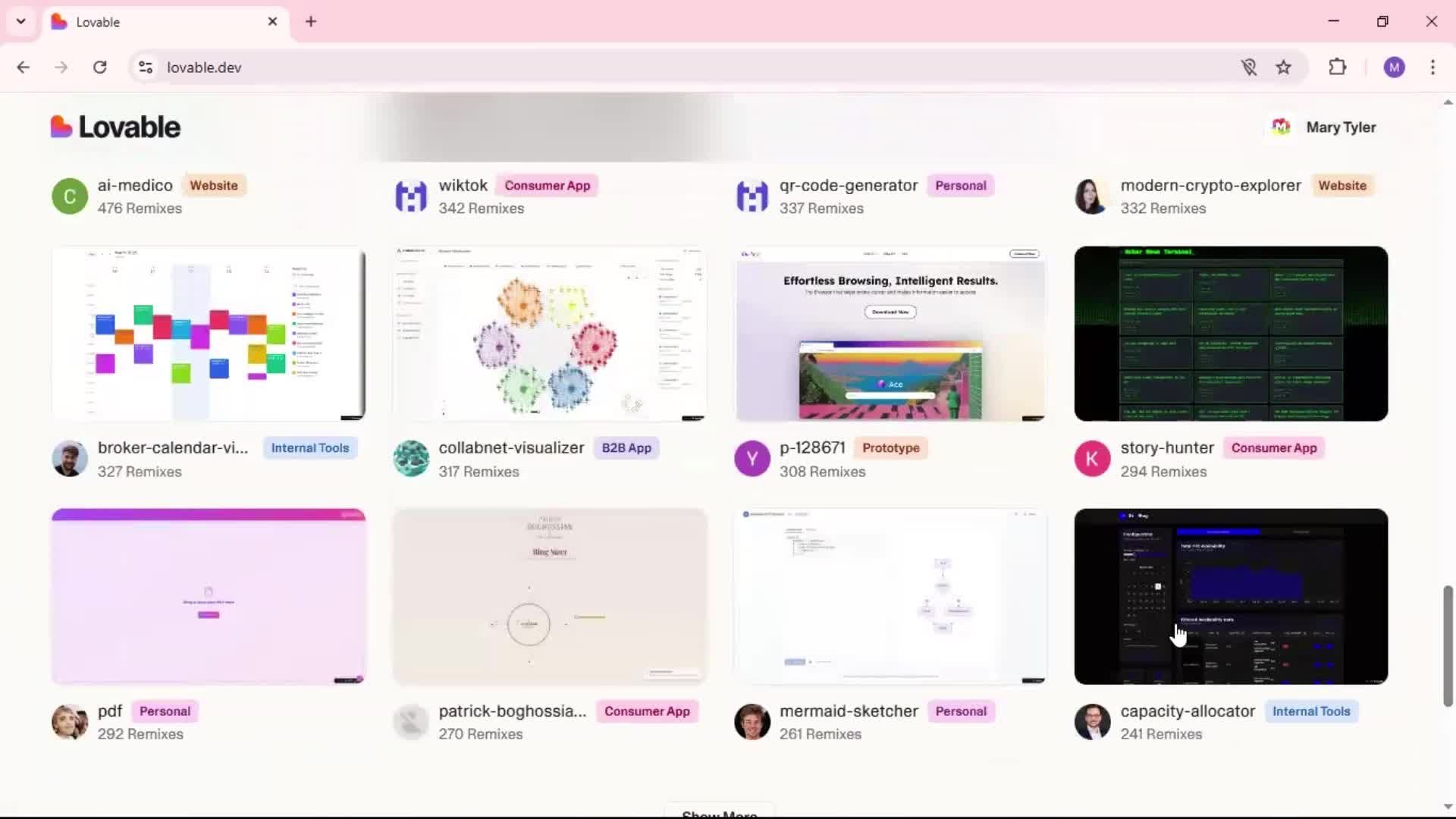 General browsing screenshot