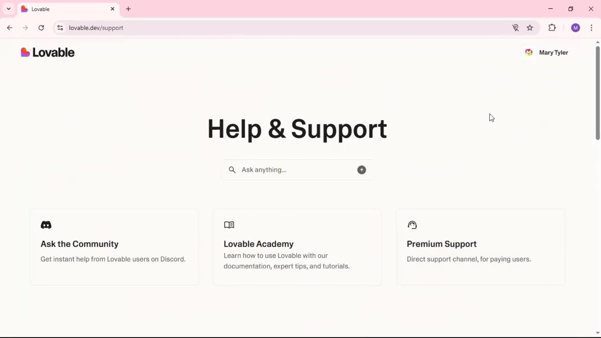 General browsing screenshot