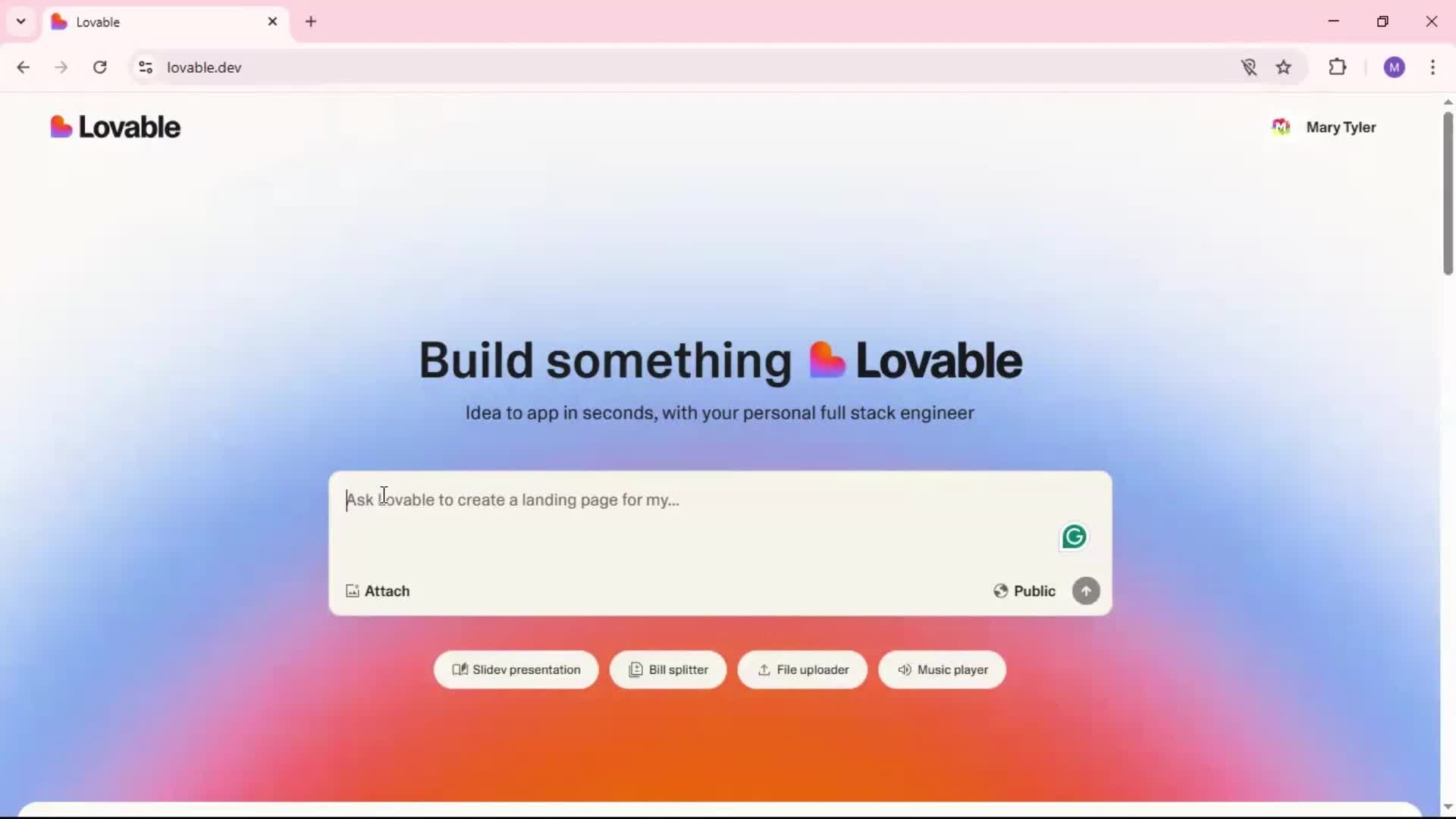 General browsing screenshot