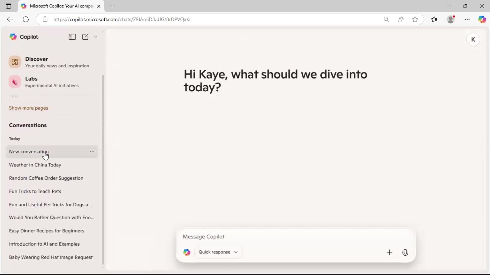 General browsing screenshot