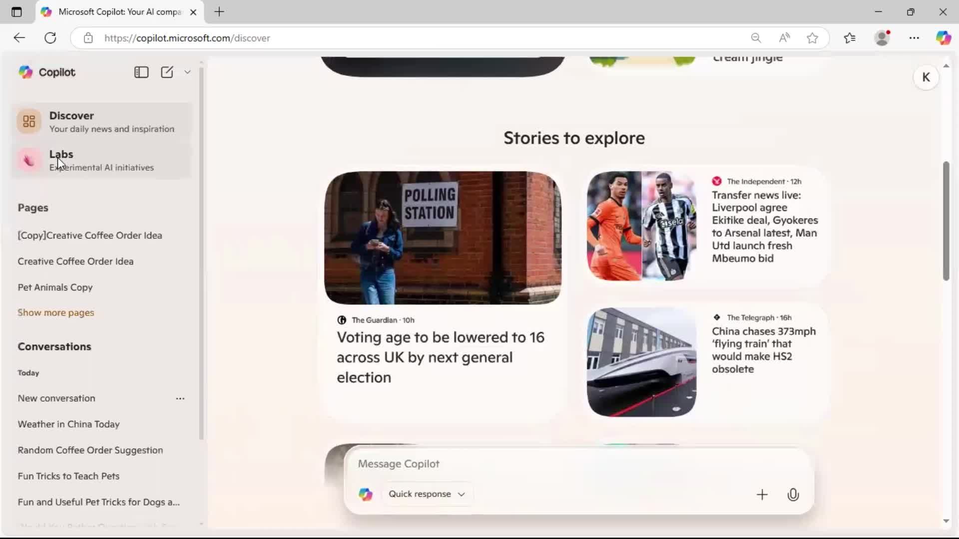 General browsing screenshot