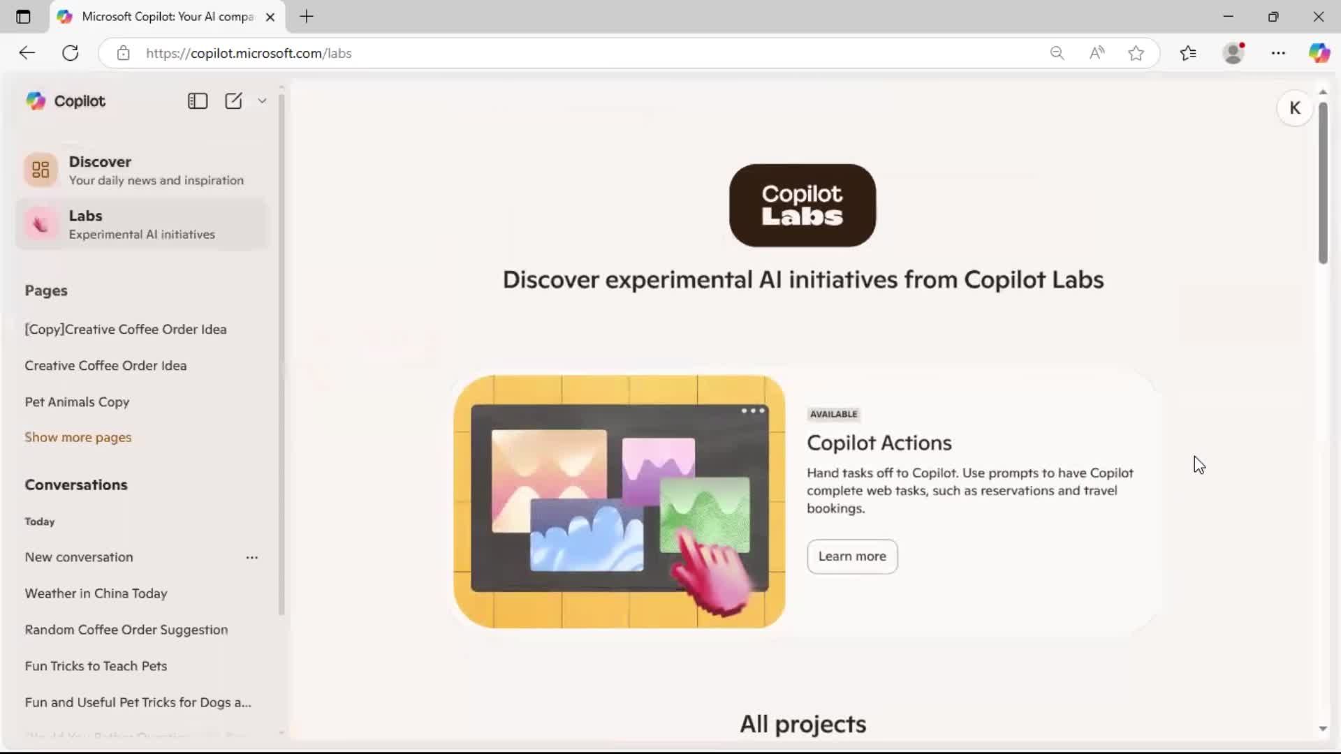 General browsing screenshot