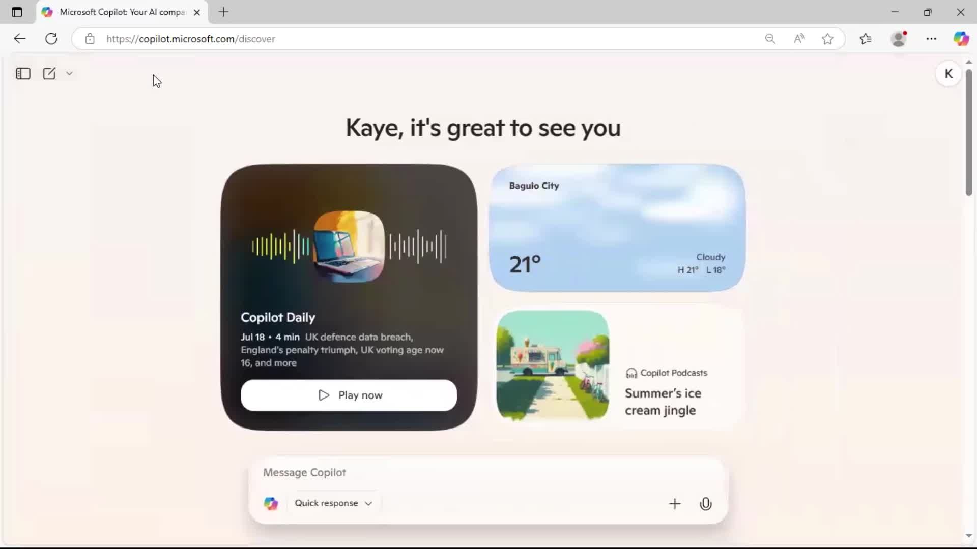 General browsing screenshot
