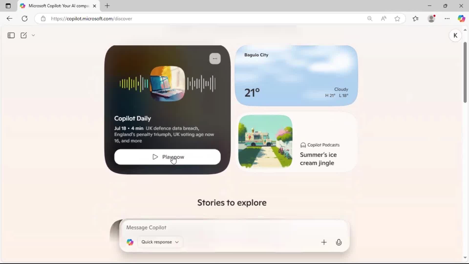 General browsing screenshot