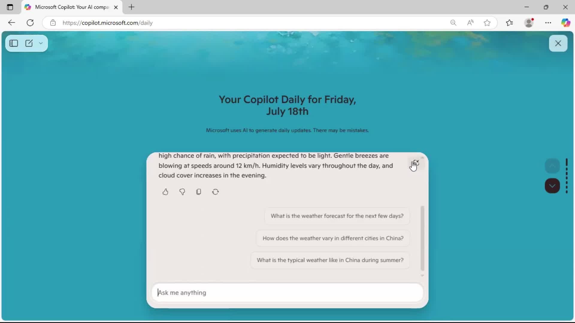 General browsing screenshot