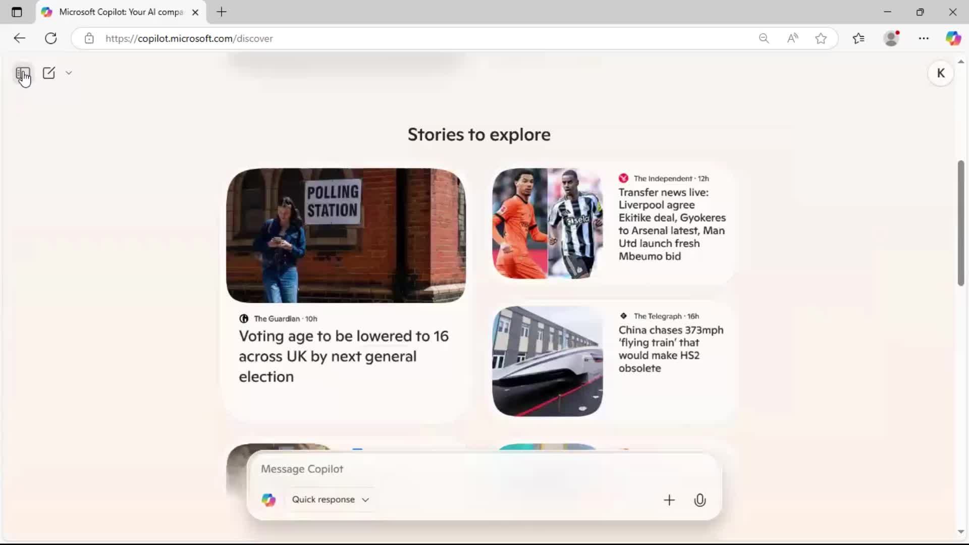General browsing screenshot