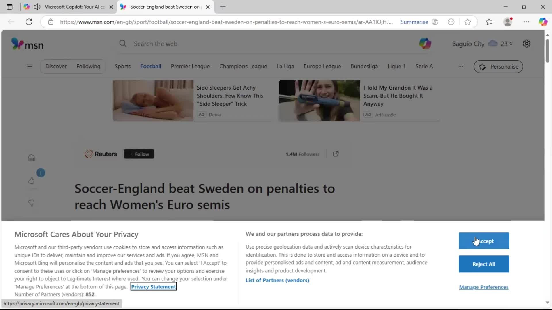 General browsing screenshot