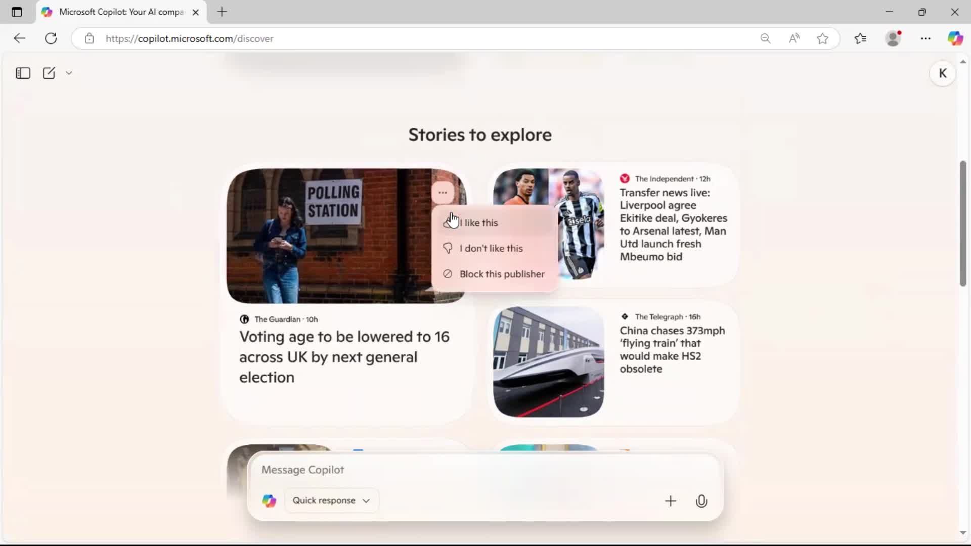 General browsing screenshot
