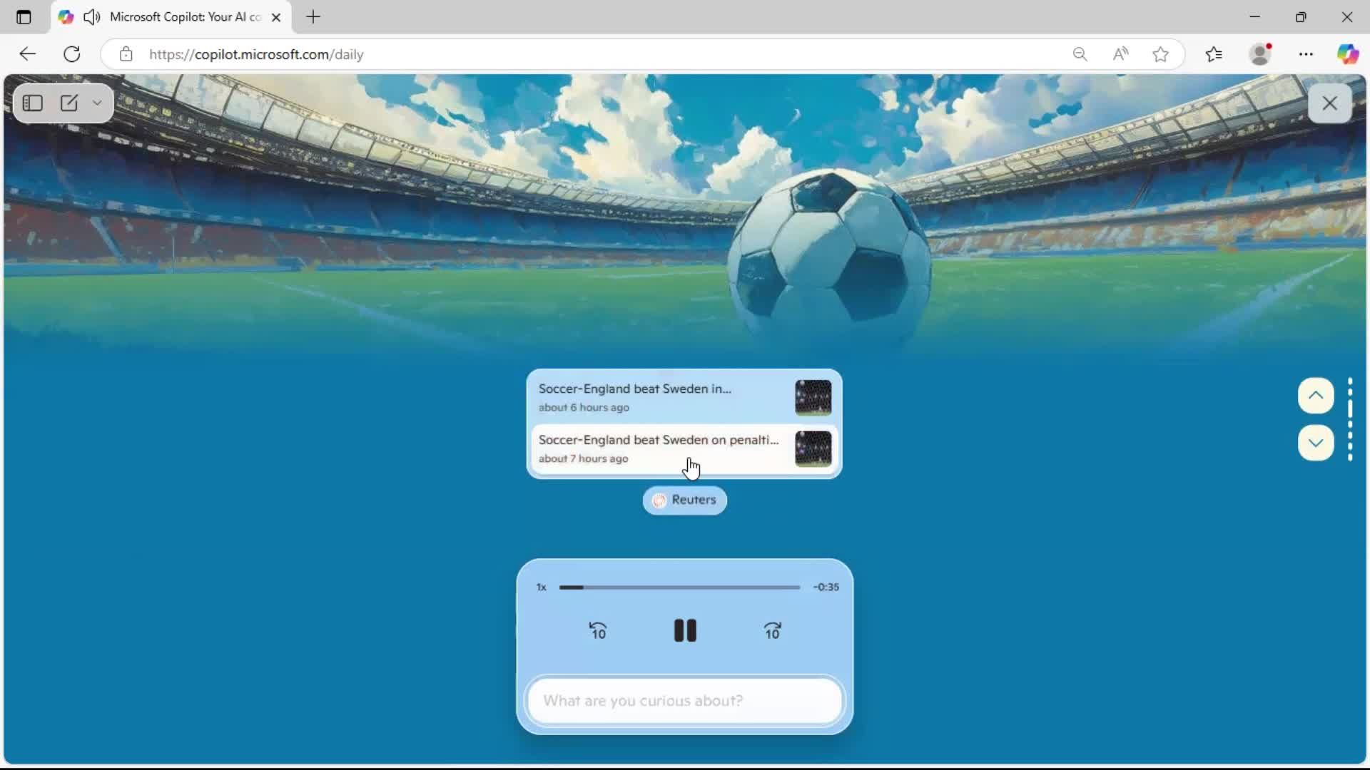 General browsing screenshot