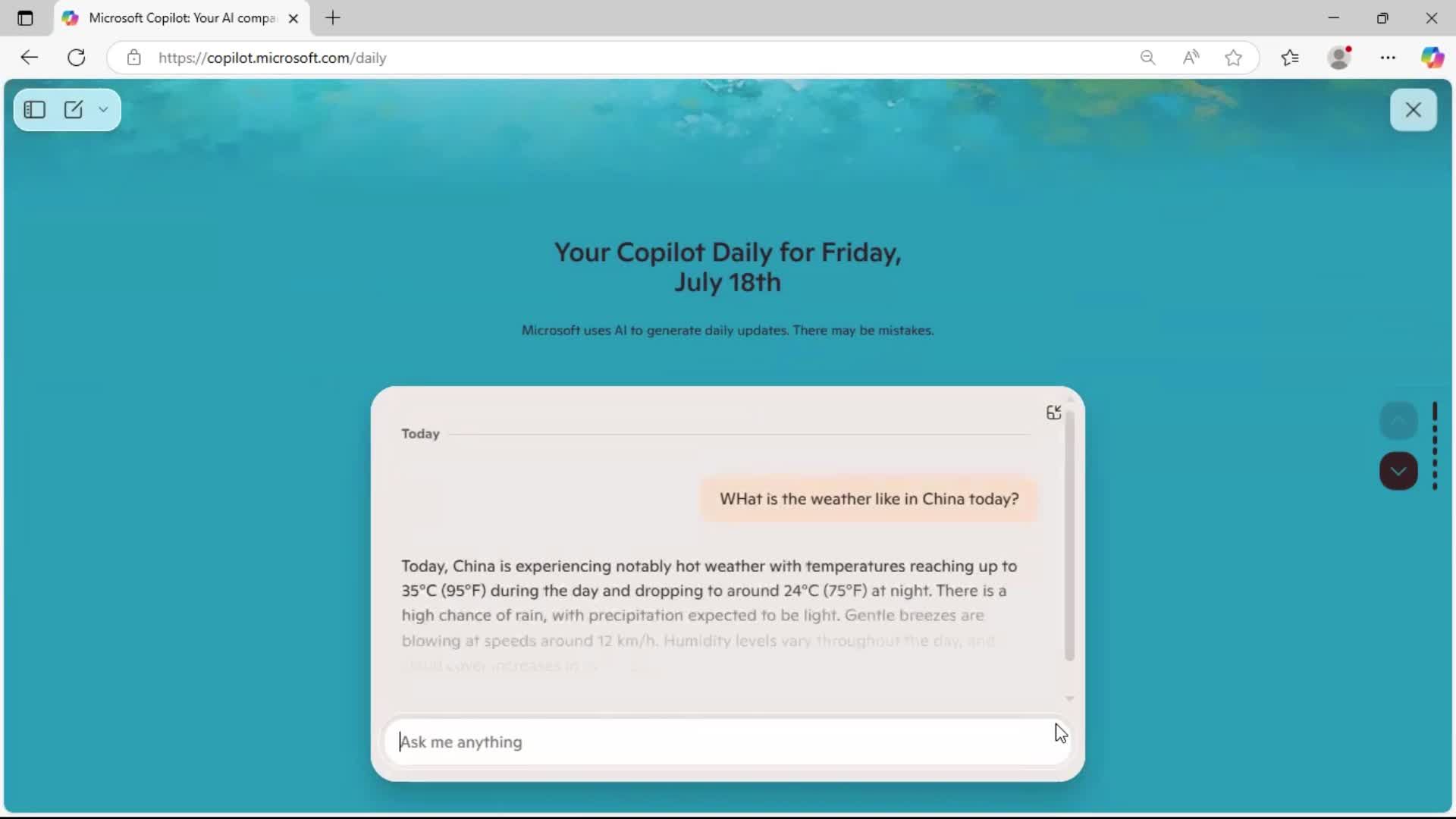 General browsing screenshot