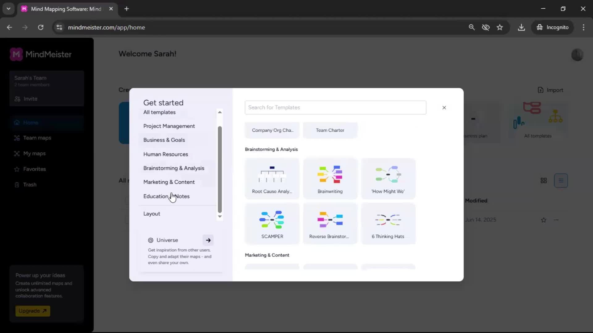 General browsing screenshot
