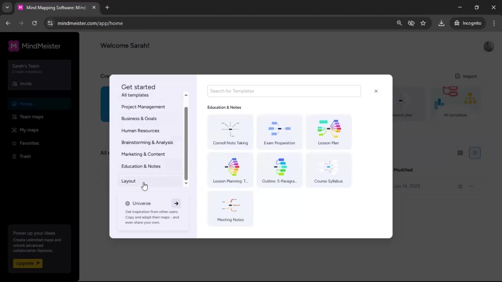 General browsing screenshot