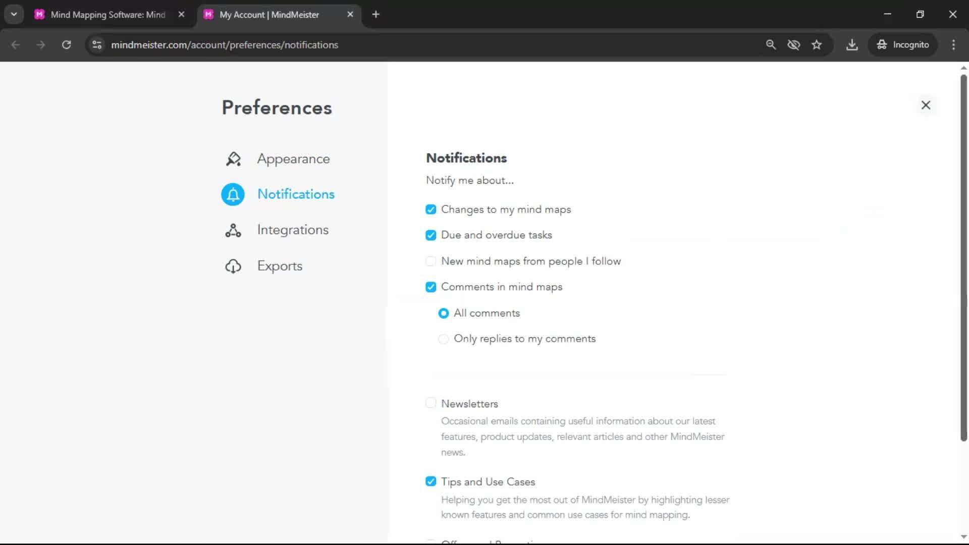 General browsing screenshot