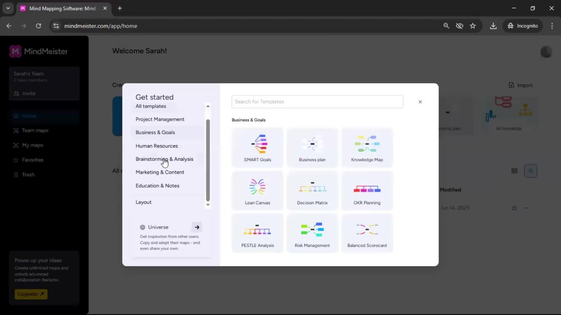 General browsing screenshot