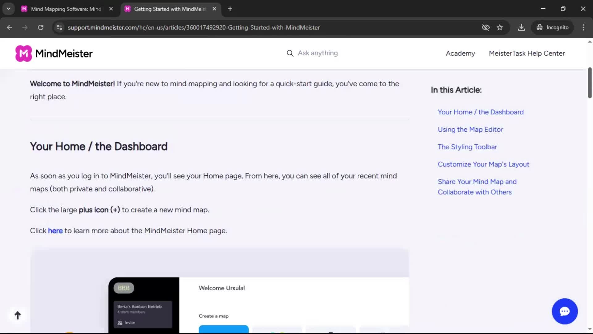 General browsing screenshot