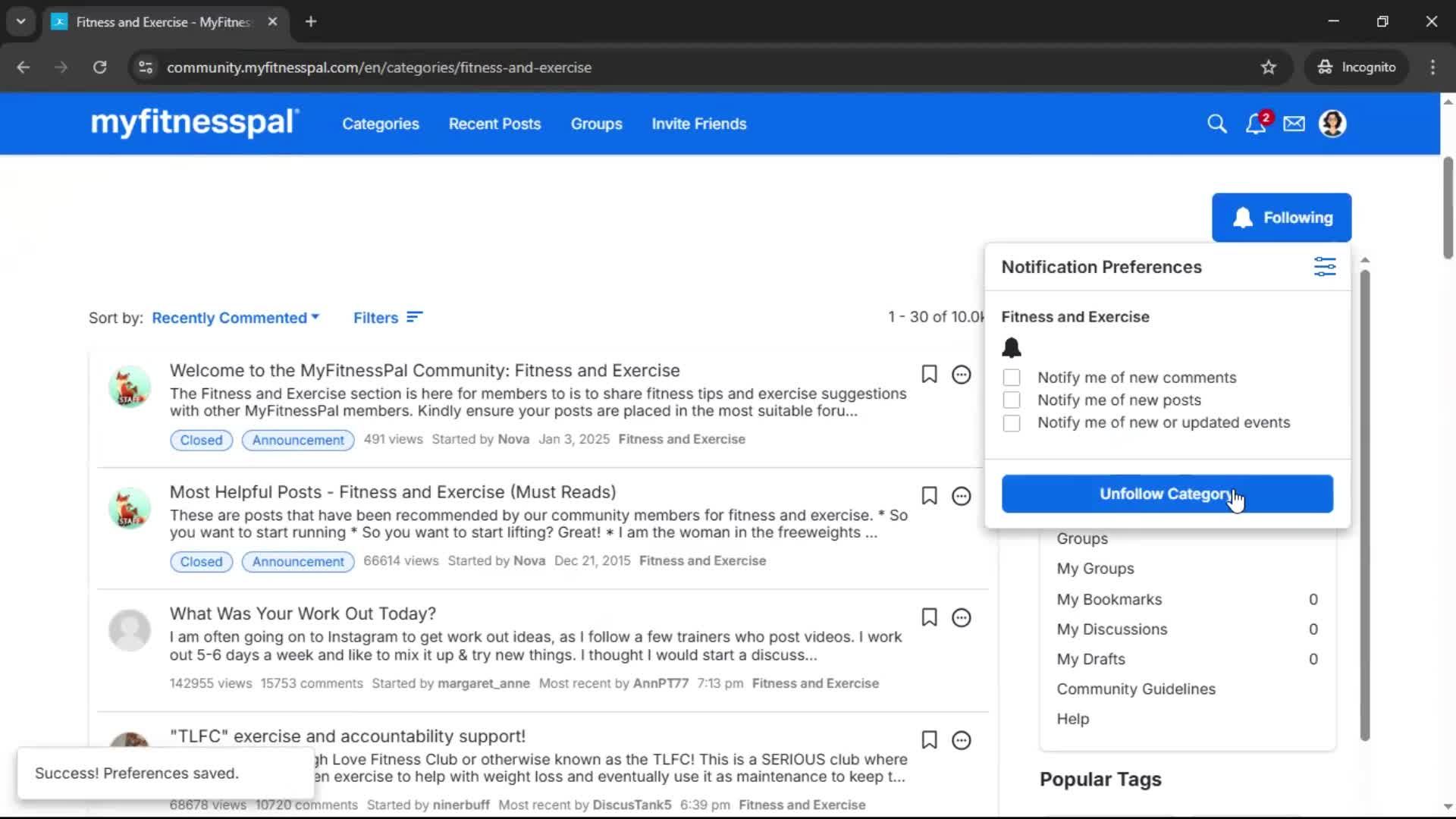 General browsing screenshot