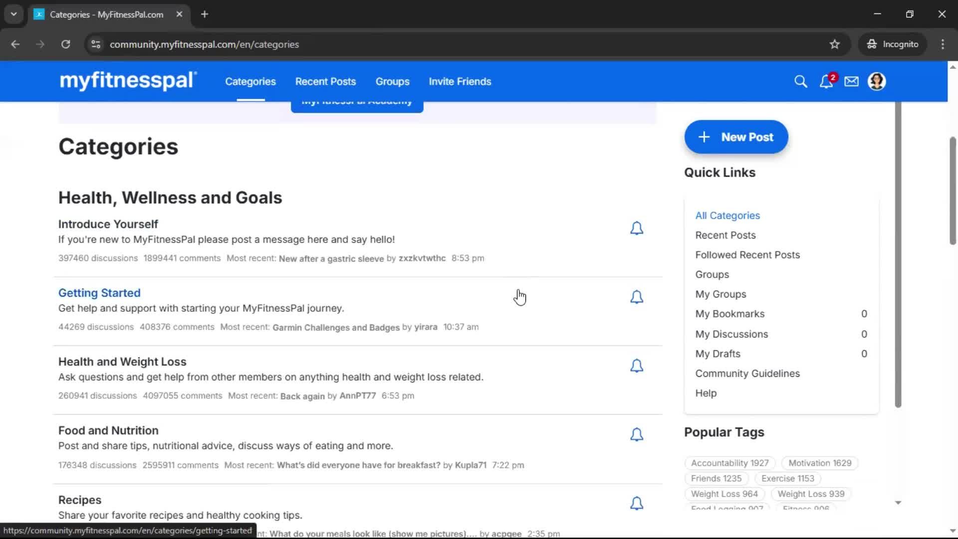 General browsing screenshot