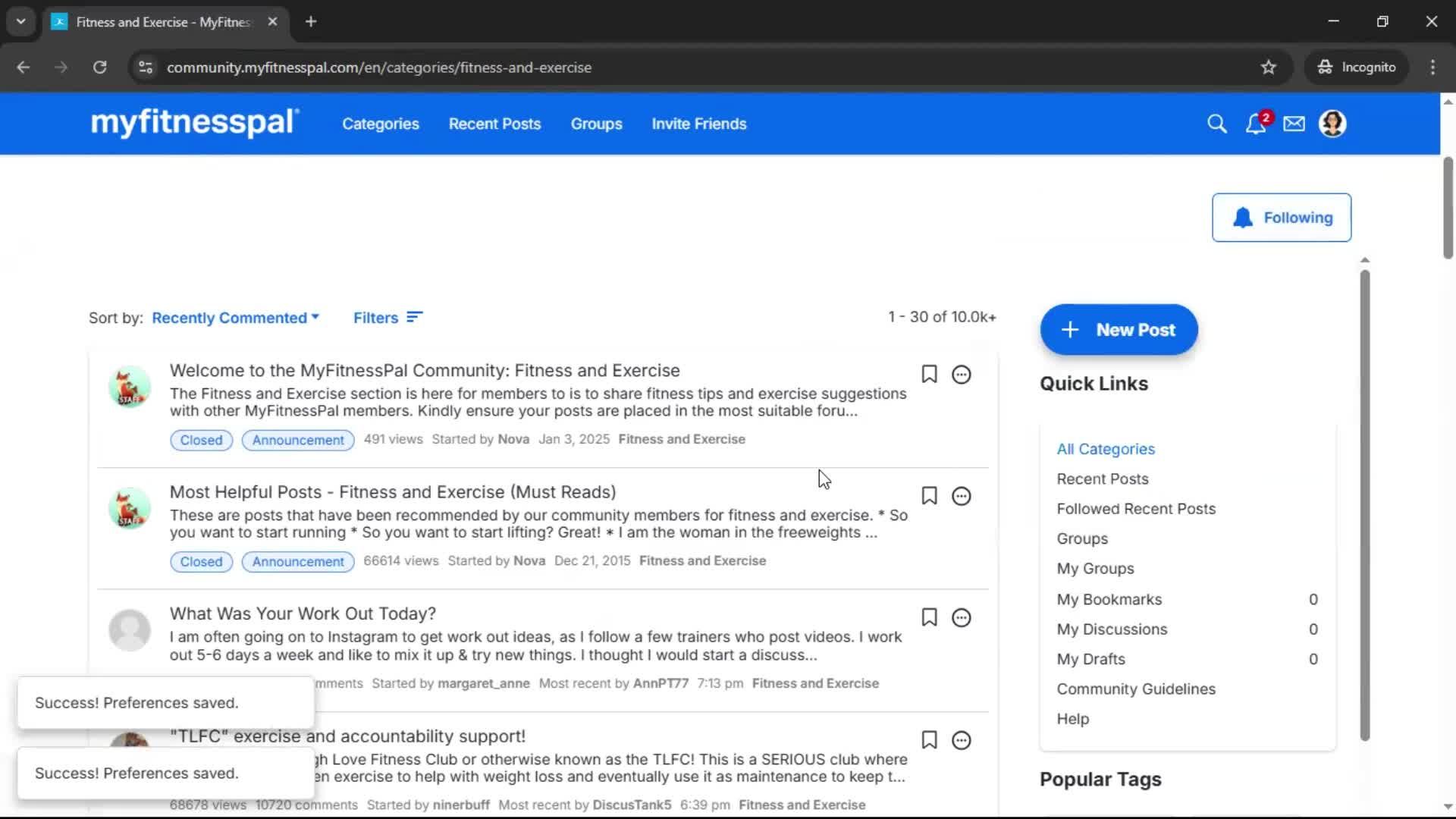 General browsing screenshot