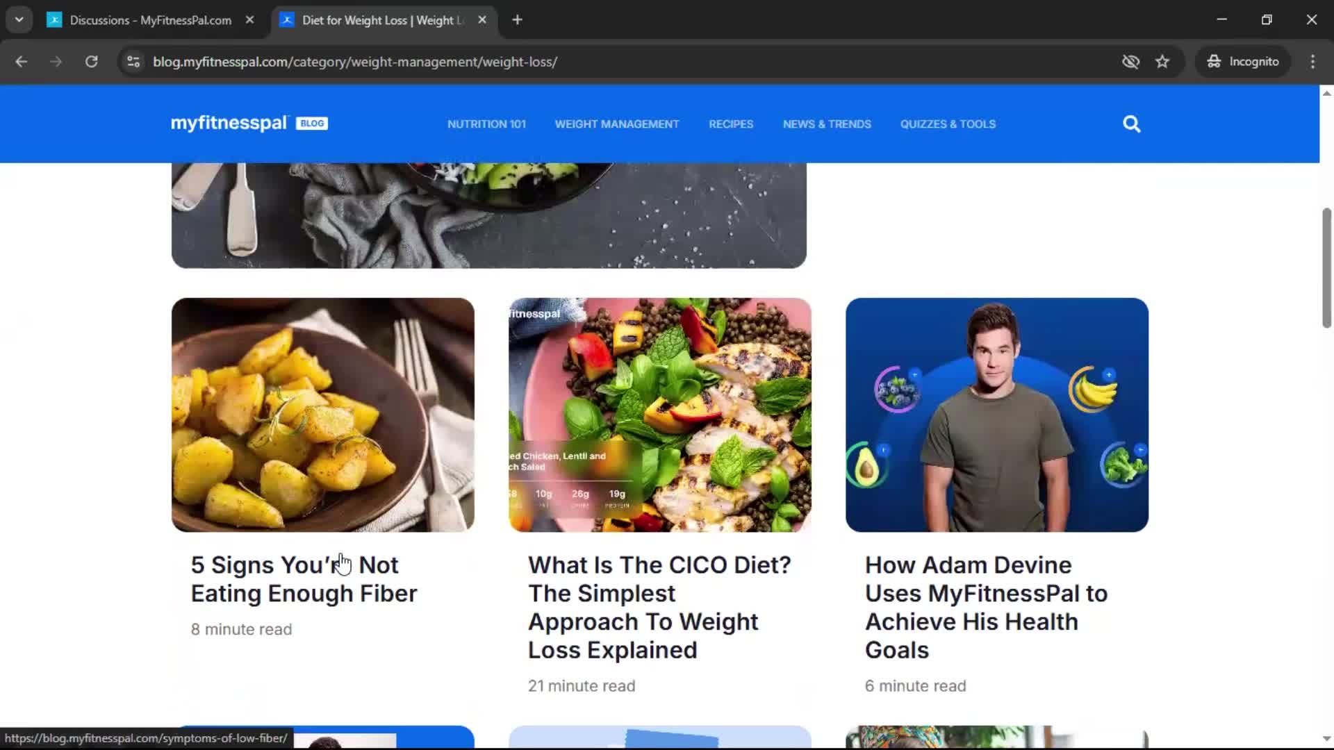 General browsing screenshot