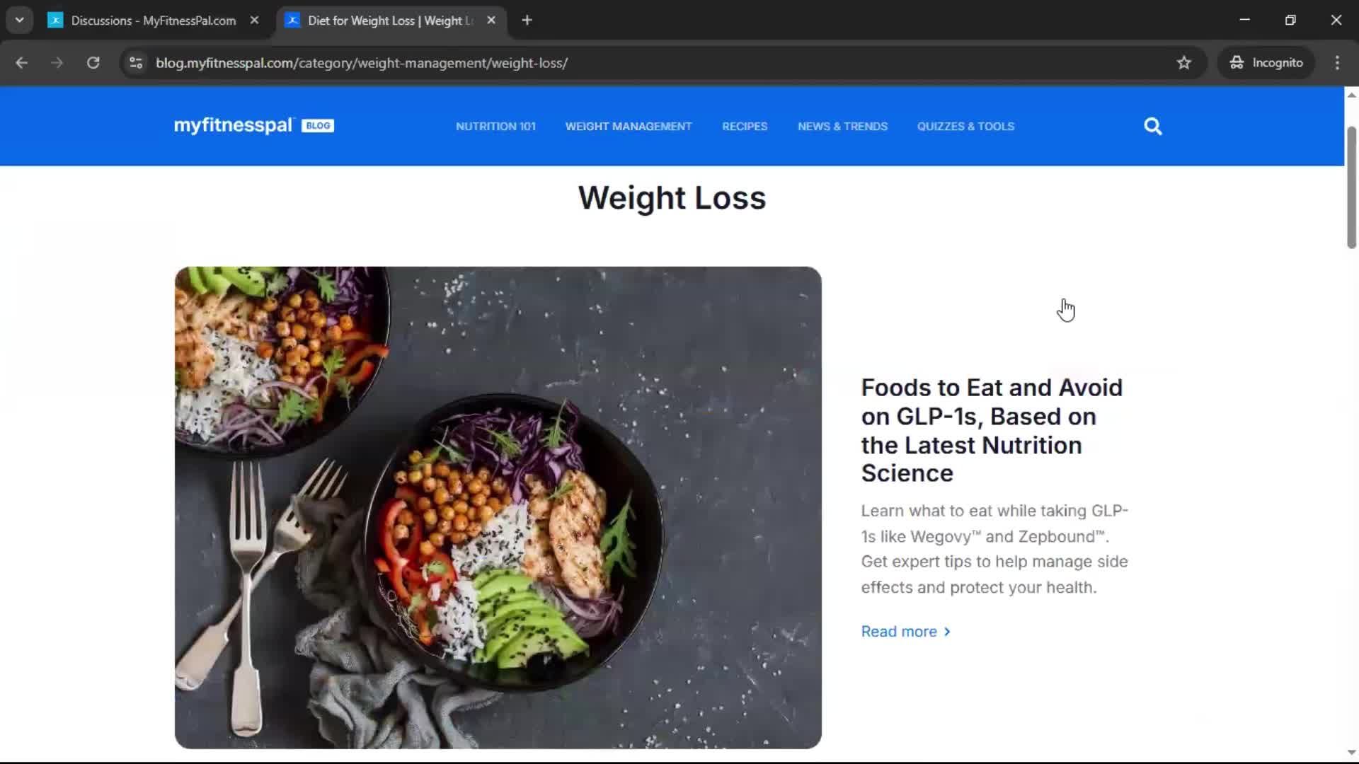 General browsing screenshot