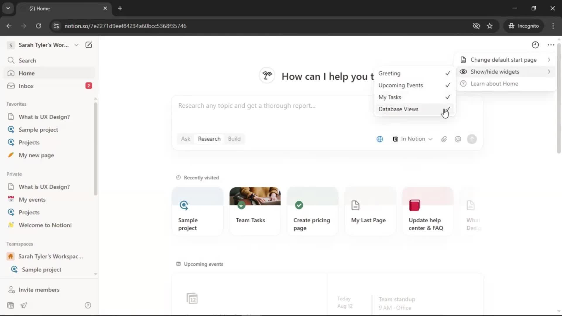 General browsing screenshot