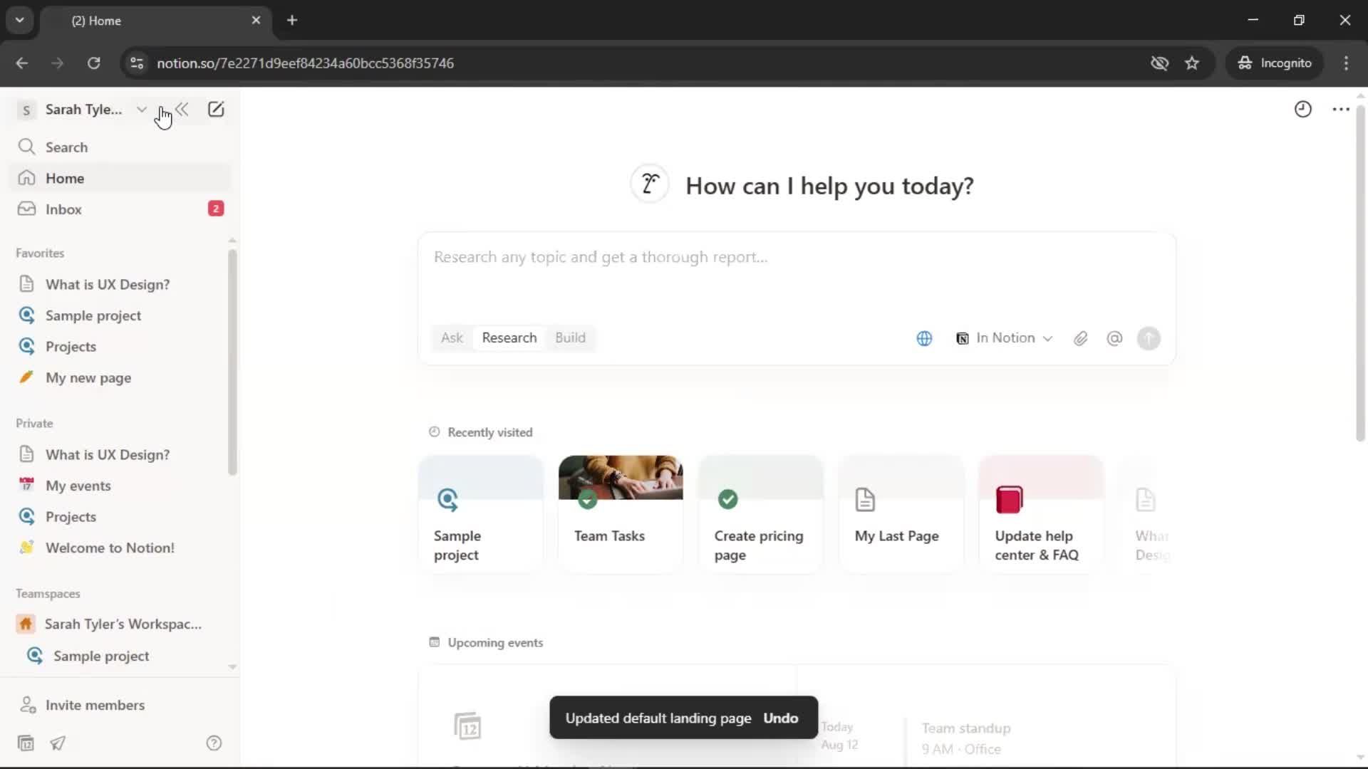 General browsing screenshot