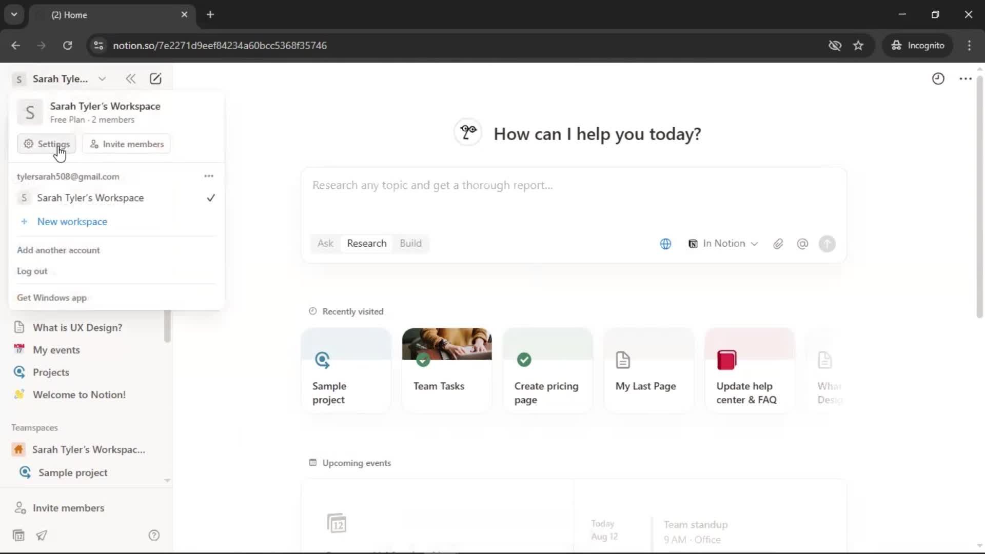 General browsing screenshot