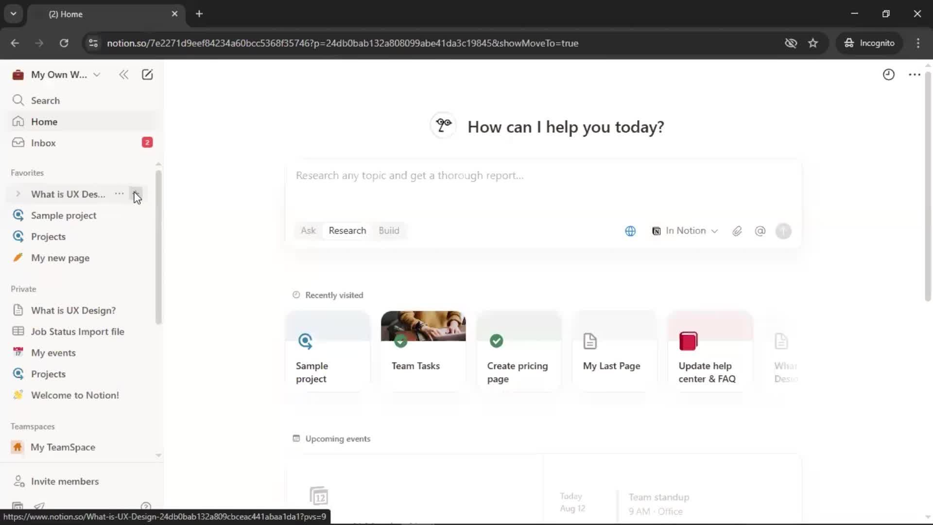 General browsing screenshot