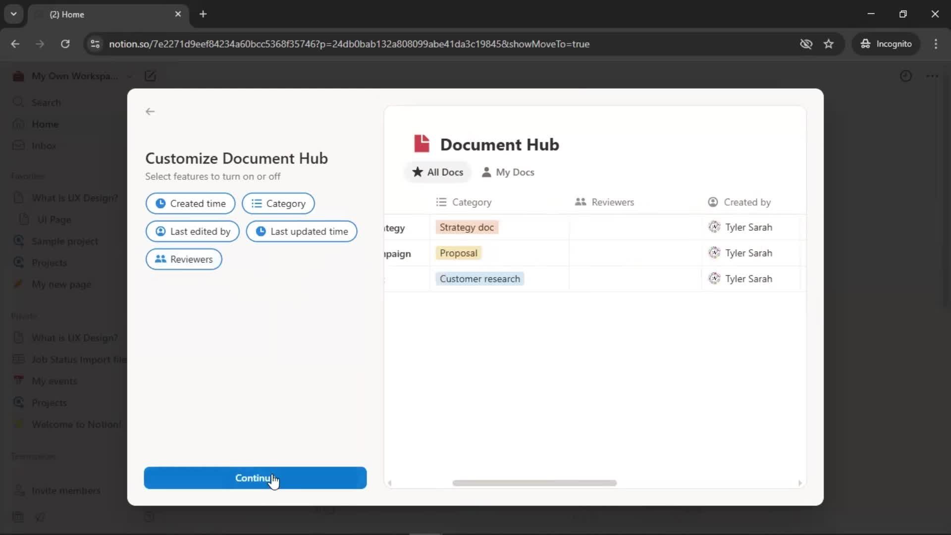 General browsing screenshot