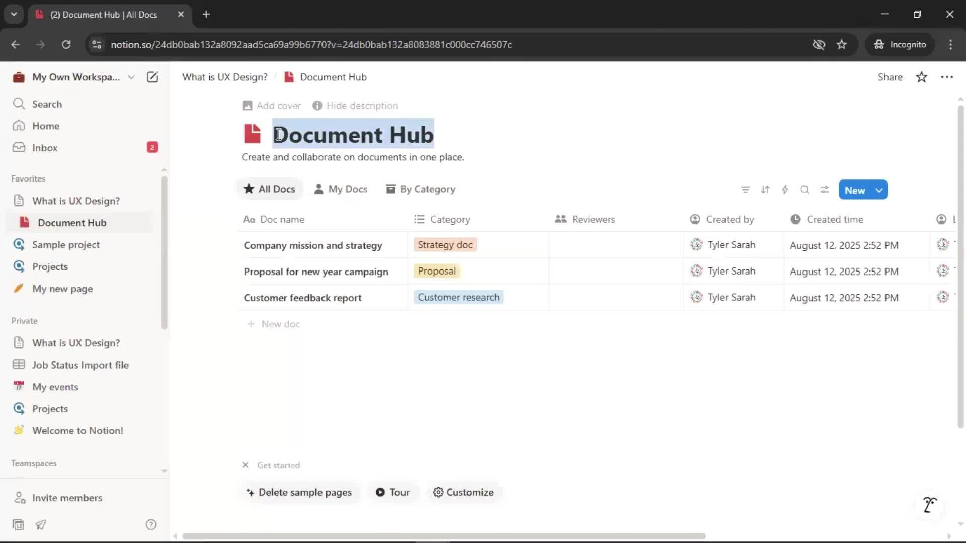 General browsing screenshot