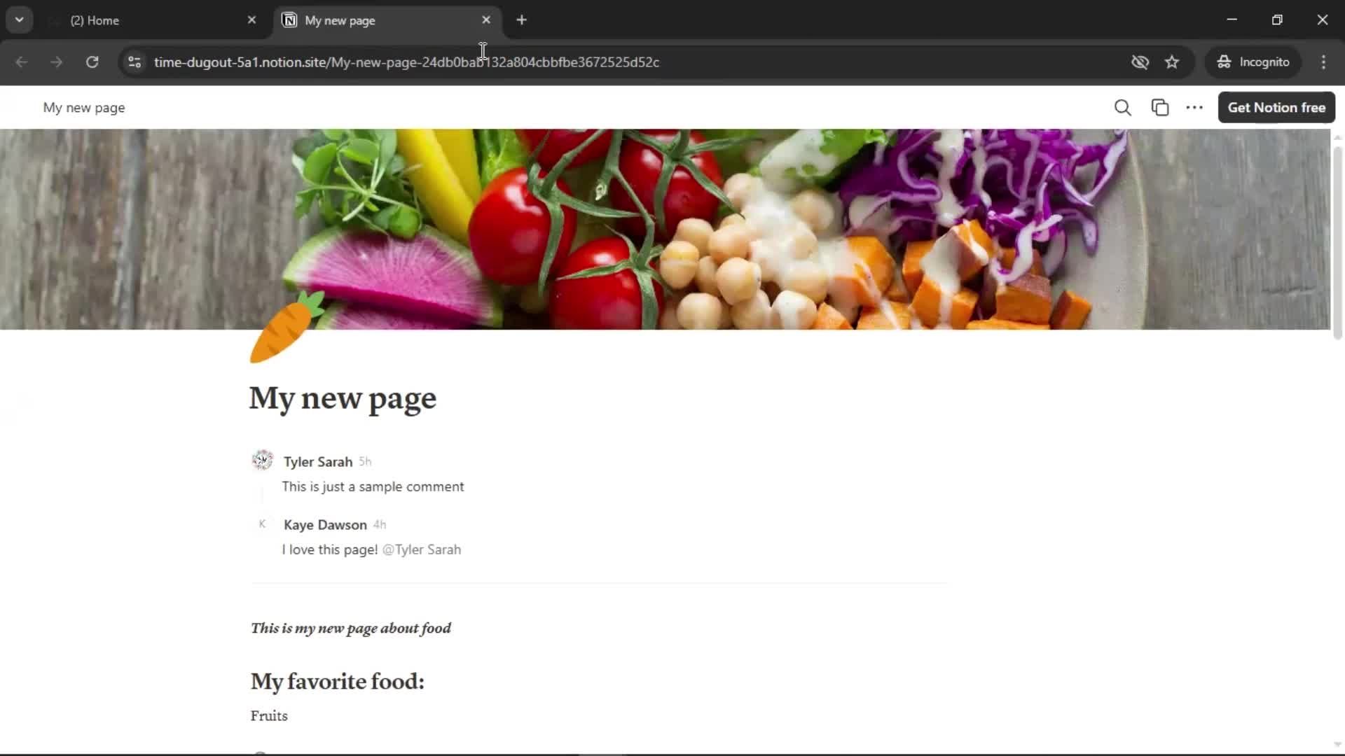 General browsing screenshot